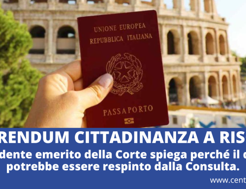 REFERENDUM CITTADINANZA A RISCHIO BOCCIATURA DA PARTE DELLA CONSULTA.